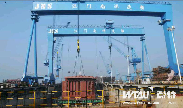 微特起重監控系統配備南洋船廠300噸龍門吊