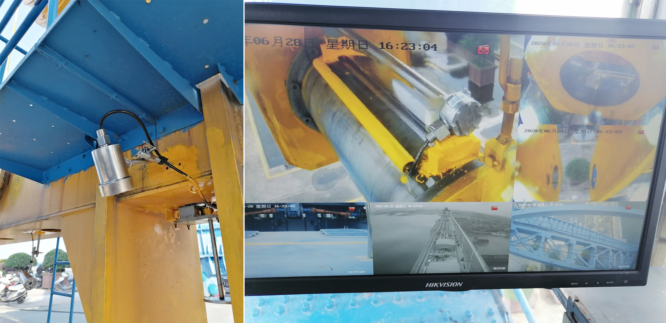 丹江口水電站的壩頂門機抓梁安全監控系統改造